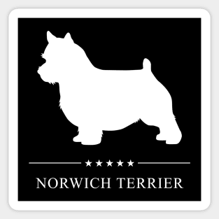 Norwich Terrier Dog White Silhouette Sticker